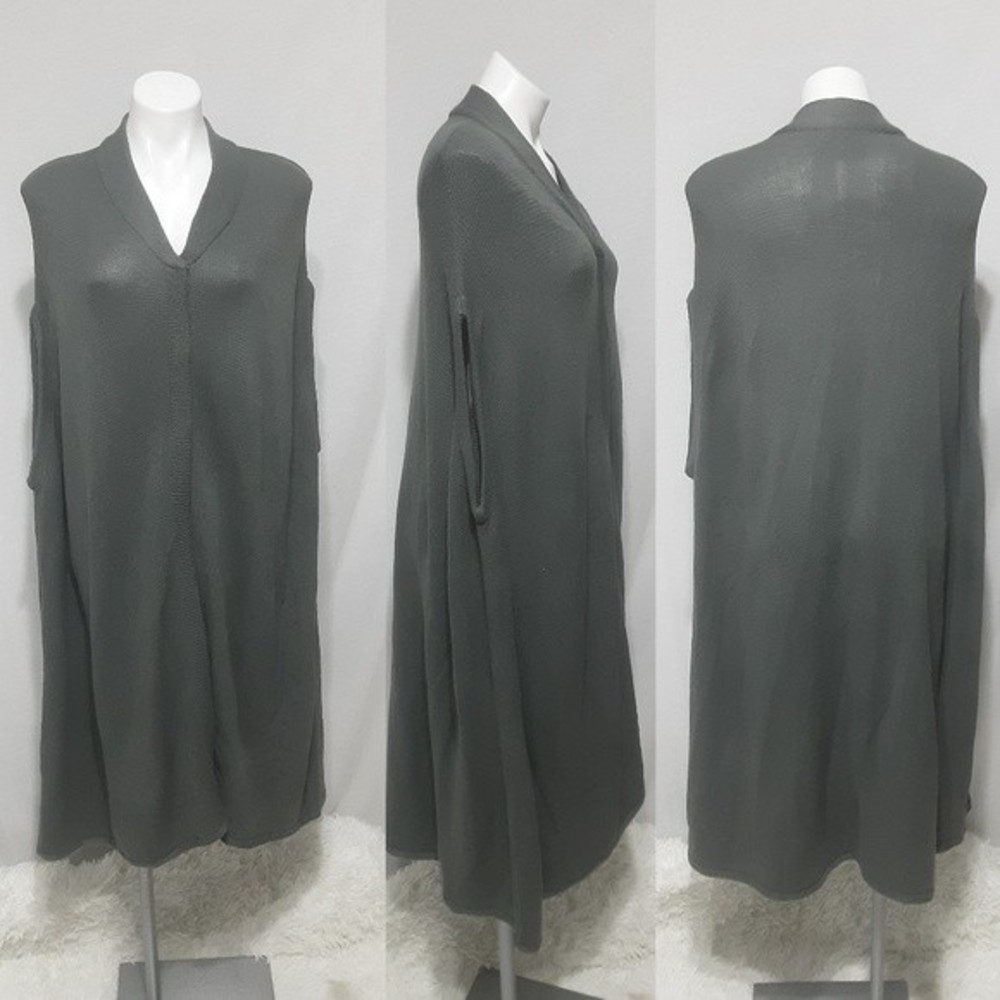 Jack by BB Dakota Long Knit Duster Cardigan Sweater Dress Large Lagenlook Glam